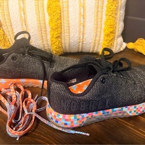 NOBULL Black Sneakers with Colorful Sole